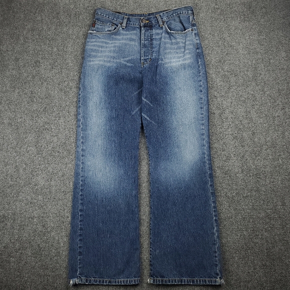 Vintage Abercrombie Fitch Jeans 32x32 Y2K Low Rise Bootcut Stone Wash Distressed - Picture 15 of 15